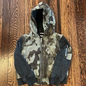 Camo and gray jacket